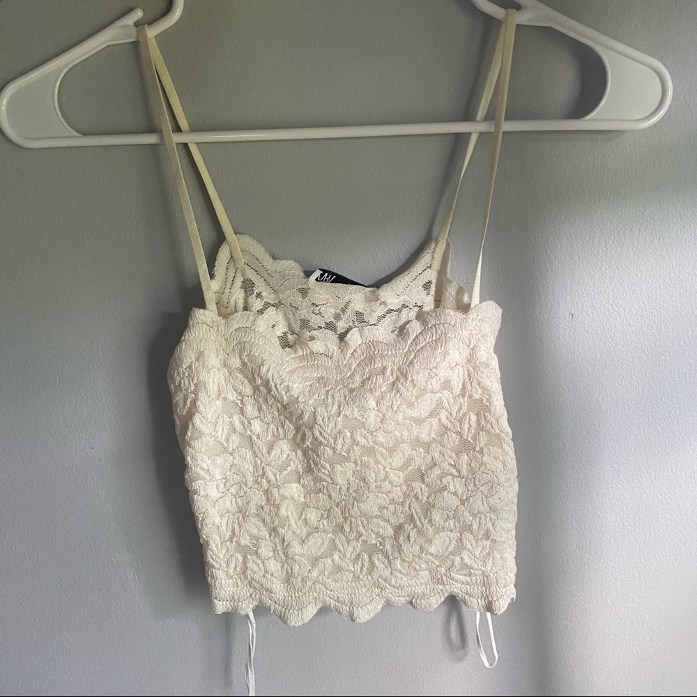 Zara cropped lace tank